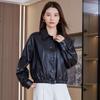 Chaqueta de Piel de Oveja Nueva Haining Otoño e Invierno para Mujer 2025 Chaqueta de Cuero Casual Suelta para Mujer Piel de Oveja Cuero Genuino