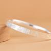 Ciervo Dorado Rey Plata Pura 999 Plata Lisa Flor Tallada Palabras Auspiciosas Carácter de Bendición Calabaza Bendición Alegría Paz Plato Ancho Liso Pulsera de Plata