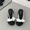 Pantuflas de Suela Gruesa de Gama Alta para Mujer, Nuevo Estilo Verano 2026, Adecuadas para Usar con Faldas, Sandalias de Moda Estilo Hada con una Sola Tira