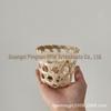 Cesta de Bambu de Fábrica Cesta de Doces de Casamento Copo de Chá com Leite Copo Decorativo Trançado de Bambu Sorvete Artesanato Popular DIY Tecelagem de Bambu Natural