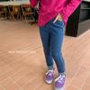 Venta de liquidación: Jeans de Estilo Coreano Ajustados con Dobladillo Enrollado para Niñas, Pantalones Largos Versátiles de Alta Elasticidad para Otoño
