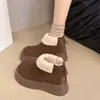 Botas de Nieve de Gamuza Gruesa con Forro de Felpa y Acolchado para Mujer, Zapatos Nuevos de Algodón Cálido, Botines Birkenstock Retro con Plataforma - Invierno 2026