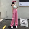 Novos jeans retos cor verde menta para mulheres, estilo coreano, para meninas cheinhas, soltos, com bom caimento, cintura alta, perna larga, calças de verão