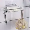 Soporte de Jabón de Acero Inoxidable Personalizado por el Fabricante Sin Taladro Plato de Jabón Adhesivo Estante de Drenaje Soporte para Cuchilla Instalación Sin Taladro