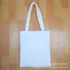 Impresión por transferencia de calor por sublimación pintado a mano en blanco simple pastoral bolsa de lona publicidad bolso de poliéster al por mayor 34 * 40cm