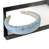 Nova Tiara de Jeans com Lantejoulas 2025 Novo Design de Nicho Esponja Topo Cranial Alto Tiara Diária para Uso Externo Acessórios de Cabelo para Mulheres