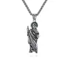 Collar Retro Tradicional Clásico de Acero de Titanio de San Judas Europeo y Americano Joyería Protectora Cultural de Nicho para Hombres Fabricante de Dongguan