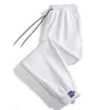 Pantalones Deportivos Casuales Nuevos para Hombre Primavera y Otoño Estilo Coreano Sueltos Acortados Pantalones de Chándal Casual con Canalé Marca de Tendencia para Hombre