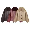 Atacado de fabricante de roupas femininas transfronteiriço 2026 AliExpress item mais vendido moda casual tendência jaqueta reversível de couro sintético