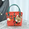 Bolso de Mano Tejido de Plástico Personalizado Cesta Tejida de Plástico Cesta de Regalo DIY Bolso de Calle del Pequeño Libro Rojo