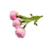 Cuerda de flor de capullo de té mini simulada de 3 puntas, accesorio para el cabello DIY, material para corona, accesorios, fotografía del hogar, arte floral, accesorios de flores artificiales