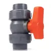 Válvula de Bola de Doble Unión de PVC Válvula de Bola de Doble Unión Válvula de Bola para Suministro de Agua Válvula de Bola de Giro Fácil Tubo Industrial de UPVC Válvula para Tubería de Agua