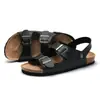 Chinelos de Comércio Exterior Masculinos Verão Moda Chinelos Masculinos Cortiça Praia Estilo Coreano Clip no Pé Sandálias e Chinelos de Couro para Casal Femininos Verão