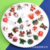 Parche de resina navideño, material de bricolaje, crema de pegamento, funda para teléfono móvil, horquilla, joyería, decoración, copo de nieve, manual, pegamento, accesorios