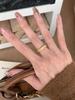Anillo de Plata de Ley S925 Mismo Estilo Espiga de Trigo para Mujer Nicho Lujo Ligero Ramas Doradas y Hojas de Jade Pendiente de Oreja Paz Nueva Moda China Estilo Antiguo Medio