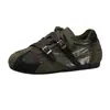 Zapatillas de entrenamiento alemanas de color block retro para mujer, nuevo modelo de otoño 2026, con hebilla de cinturón, suela gruesa, zapatillas deportivas casual versátiles, zapatos cómodos para mujer