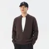 Suéter de punto para hombre de otoño/invierno con nuevo diseño de bloques de color, con un aspecto en capas, una estética vintage y un estilo inspirado en Japón, perfecto como jersey moderno o prenda de abrigo
