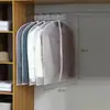 Saco de armazenamento à prova de poeira para roupas, capa transparente à prova d'água para casaco e terno, lavável, capa de poeira para roupas