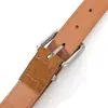 Cinto Feminino Casual e Versátil de Couro Sintético Fosco Camurçado com Fivela Prateada Retrô Cinto Feminino de Alta Qualidade com Saia e Jeans