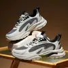 Zapatos Deportivos Casuales de Moda con Bloques de Color para Jóvenes Versátiles de Suela Gruesa que Aumentan la Altura para Hombre Zapatos de Malla Transpirables Zapatos Ligeros para Correr