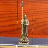 Estátua de Ksitigarbha em Latão Antiga Vintage Mini Estátua de Buda para Oferenda em Casa Mini Buda Ksitigarbha Chinês Ornamento de Buda de Polegada