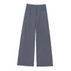 Traje de Mujer Otoño Temprano 2026 Pantalones de Pierna Ancha, Talla Petite, Corte Ajustado, Cintura Alta, Caída, Pierna Recta, Largo Hasta el Suelo, Pantalones Casuales, Comercio Exterior