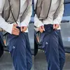 Pantalones de Chaqueta Softshell Suave de Invierno 2025 Unisex Pantalones Casuales con Logo de Triángulo Rectos Ajustados Cónicos Largos