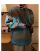 Suéter Engrossado Outono e Inverno Masculino Estilo Coreano Fashionável Solto Tricô Japonês Suéter de Inverno Simples Estilo Hong Kong Suéter Jaqueta Preguiçoso