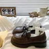 Zapatos de cuero para mujer con lazo estilo francés y suela gruesa, nuevos mocasines vintage estilo británico para primavera/verano 2026, zapatos simples JK