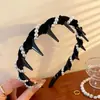 ¡Artículo Popular de Amazon! Diadema de Terciopelo con Perlas Onduladas de Corona Alta para Mujer, Nuevo Pinza para el Cabello Antideslizante para Lavado de Cara para Recoger el Cabello Suelto