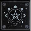 Em Estoque Estilo Europeu Cartas de Tarô Pentagrama Toalha de Mesa de Veludo Preto Toalha de Mesa de Cor Sólida Tapete de Mesa para Cerimônia de Tarô Veludo