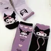 Calcetines Lindos y Elegantes de Dibujos Animados para Niña, a Media Pantorrilla, Kuromi, para Primavera y Otoño, Versátiles, Calcetines para Bebé