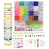 Kit de fabricação de pulseiras de argila de 24 grades transfronteiriças europeias e americanas Kit de fabricação de pulseiras de contas coloridas de 3 mm e 23 cores Kit de joias faça você mesmo