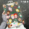 Prancheta Acrílica Desenho Animado Fofo A4 Pasta Transparente A5/A6 Prancheta de Armazenamento de Provas de Aluno Bloco de Notas