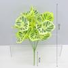 Em estoque planta artificial parede de fundo de casamento decoração de parede verde planta acessórios folha de plástico 7 cabeça feixe rabanete verde Evergreen