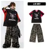 Fantasia de Street Dance Infantil Legal Bonita Moda Fantasia Preto Vermelho Fantasia G3 Terno Meninos Fantasia Hip Hop Performance de Rua Meninas Verão