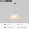 Lustre de Pétalas Transparentes Estilo Romântico Francês Zhaoyue para Quarto Principal, Luminária de Tecido Estilo Creme para Sala de Jantar, Sala de Estar e Escritório