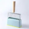 Conjunto Original de Pá de Areia para Gatos Colorida de Metal LeChong, Ferramenta Espessada para Animais de Estimação, Pá de Areia para Gatos com Cabo Grande de Madeira
