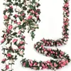 Dropshipping Transfronterizo de Enredaderas de Rosas Simuladas, Enredaderas de Flores Artificiales, Tubos de Aire Acondicionado para Sala de Estar, Enredaderas Decorativas para Techo, Flores Artificiales