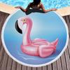 Nueva toalla de playa de microfibra y borlas, toalla de baño, tapete para almuerzo, flamenco, nueva impresión digital 3D de una pieza