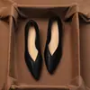 Zapatos planos de estilo coreano retro, súper suaves y modernos para mujer, con tacón medio grueso y punta fina, zapatos de abuela versátiles y cómodos, adecuados para el trabajo