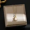 Colgante sencillo con gotas de cristal en forma de gota, elegante cadena de clavícula de acero de titanio, sin color, moderno y combinable, collar dorado para mujer.