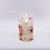 Vela Eletrônica LED Rosa Luz Decorativa Criativa Vela com Chama Simulada Transfronteiriça Vela Romântica para Confissão de Casamento