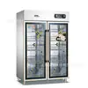 Gabinete de Desinfecção Comercial Vertical Porta Dupla UV Ozônio Secagem com Ar Quente Aço Inoxidável Louças Melamina Gabinete de Desinfecção