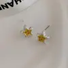 Brincos de estrela com gota de óleo versáteis para o dia a dia e design requintado para mulheres, simples, modernos, únicos, retrô, de luxo leve e elegantes
