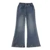 Pantalones para Niñas para Primavera y Otoño 2026 Nuevo Estilo Ajustados Ligeramente Acampanados para Niños Mayores Jeans de Moda Bordados