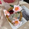 Flor artificial tipo tulipán de pétalos de solapa de 3 cabezas tulipán plano flor decorativa para sala de estar flor alta para camino de boda arreglo floral alto flor artificial