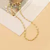 Cadena para Clavícula Versátil de Grano de Café Nariz de Cerdo Chapado en Oro de 18 Quilates Dongdaemun Corea del Sur Estilo Frío Ins Exquisito Collar para el Cuello
