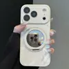 Adequado para Capa de Celular com Suporte Magnético Giratório Espelhado para iPhone 17 Pro Max Capa Protetora com Janela Grande Apple 16