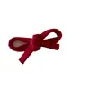 Pinza Lateral para el Cabello con Lazo Rojo Estilo Coreano Ambiente Navideño Otoño e Invierno 2025 Pinza Elegante de Gama Alta para el Flequillo
